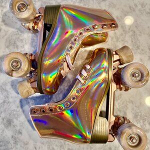 Impala Quad Roller Skates - Limited Edition MARAWA ROSE GOLD Kids 3 Womens 5